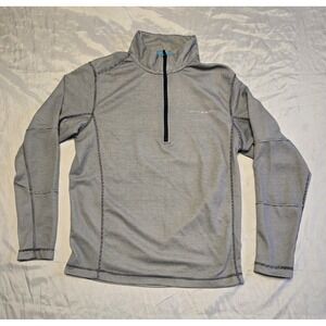 Hawke & Co 1/4 Zip Performance Striped Mens Small Breathable Lightwt Pullover